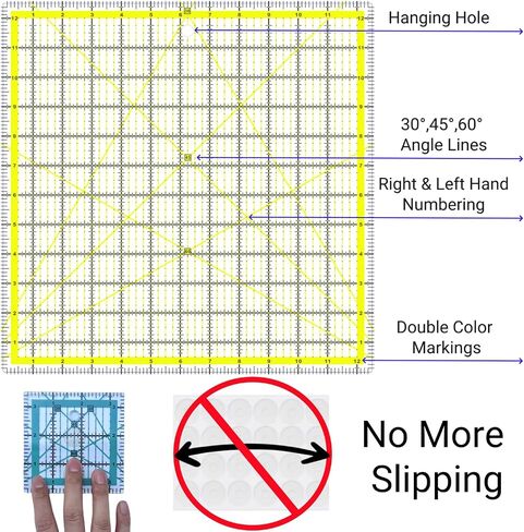 Quilting Rulers,4 Square Quilting Ruler(2.5",3.5",5", 8") in Kuwait