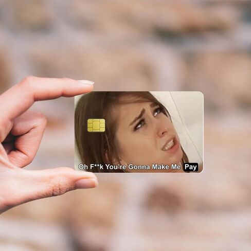 2pcs أنت ستجعلني دفع ملصق بطاقة الائتمان Skin Skin Skin Funder Crext Card Cover Cover Skin Cover Debit Sticks for Key ، Debit ، ائتمان ، جلد بطاقة مصرفية للبالغين in Saudi Arabia