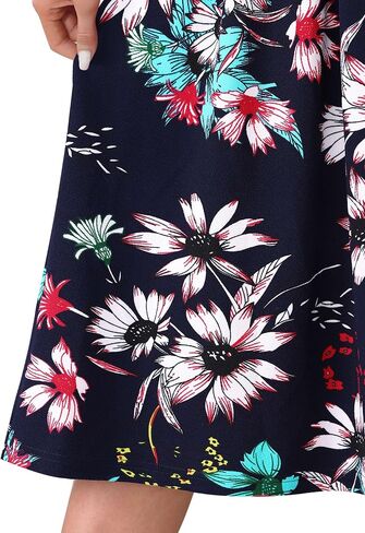 VFSHOW Womens Black Belted Elegant Pockets Work Office Business Pleated A-Line Midi Dress 10119 BLK M in Saudi Arabia