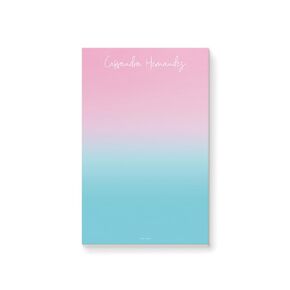 Personalized Color Notepad for Girls Kids Students, Custom Homeschool Planner, Pastel Color Memo Pad, Children Writing Stationary Size 5.5 x 8.5 Inches, 50 Sheets