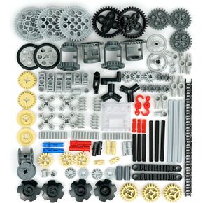 Technical Parts Pieces, Wheels Gears and Axles Sets Chain Differantial, Car MOC Bulk Bricks Construction Blocks Toys