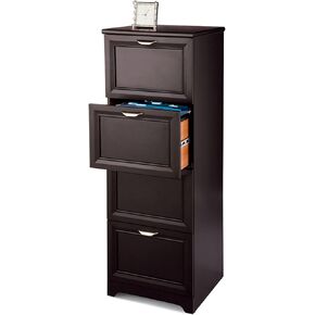 Realspace® Magellan 19"D Vertical 4-Drawer File Cabinet, Espresso