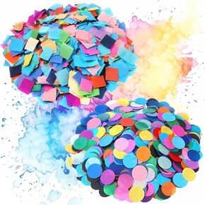 Ammostingspark 8000 PCS نزيف الورق الأنسجة 1 بوصة مربعات وورقة نزيف مائية مستديرة للفنون المبللة أنسجة مبللة لمشاريع DIY Scrapborting بطاقات ، 20 ألوانًا متنوعة