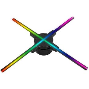 Hologram Fan Updating 50CM 4 Fan Hologram Fan Light With Wifi Control 3D Hologram Advertising Display LED Fan Holographic Imaging For Holiday High-Resolution 3d Hologram