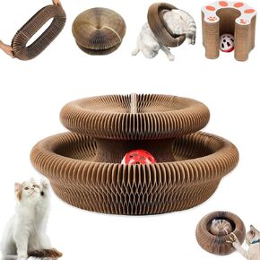 Magic Organ Cat Scratching Board,Interactive Scratch Pad with a Ball,Interactive Scratch Pad Cat Toy,Exercise for Indoor Cats Toy