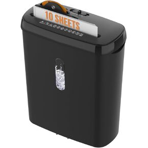 10-Sheet Strip Cut Paper Shredder, P-2 Security Level with 3.17-Gallon Basket, CD & Credit Card Shredder - Durable & Fast - Jam Proof System -ETL Certified Home Office Shredders