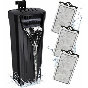 GOZILLA Turtle Tank Filter 74GPH, Low Water Level Turtle Tank 3.5W Fish Tank Aquarium Filters for Small Tanks up to 15 Gallons Include 4 Replacement Cartridges.(Black) in Kuwait