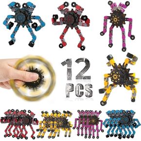 5 Pcs Transformable Fidget Spinner Toys for Kids, Stress Relief Sensory Toys for Autism ADHD, Birthday Party Favors, Easter Basket Essentials, Classroom Prizes, Stocking Stuffers for Boys Girls in Saudi Arabia