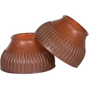 Pull-On Double Thick Bell Boots for Horses | Extra Heavy-Duty Gum Rubber | 3/8" Thickness for Shock Absorption | Durable Overreach Protection