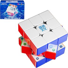 Cubershop Moyu WRM V11 20M Ball core MagLev Magnetic UV Stickerless 3x3 Speed Cube,Latest Arrival Luxury Adjustable Tension 3by3 100 Magnets WRM Pro Flagship Ultra Smooth Deluxe Magic Cloth Cube