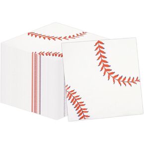50PCS Baseball Paper Napkins, Disposable Baseball Themed Luncheon Napkins Cocktail Napkin Party Supplies for Sports Themed Party Kids Birthday Baby Shower Decorations Celebrations