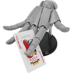 1:1 Right Hand Model for Drawing, Articulated Flexible Artist Manikin Figure with Adjustable Joints, PVC Poseable Sketching Tool, Moveable Mannequin for Artists, Painting, Displaying, Desk Decor, Gray