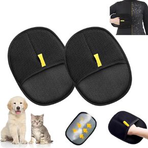 Pet Hair Remover Gloves, 2025 New Electrostatic Pet Hair Remover, Washable Reusable Double Sided Pet Grooming Gloves for Couch, Clothing,Furniture, Carpet, Car Seat (2 PCS)