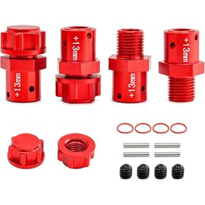 4Pcs Red 13mm Hex Adapters for ARRMA 1/8 6S Kraton Outcast Fireteam Typhon Repair