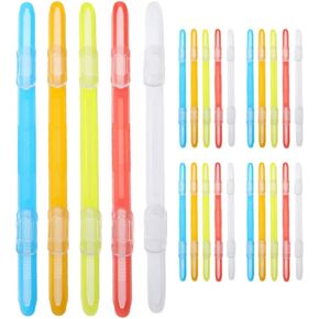 Lurrose 30 Pcs Plastic File Fastener Loose-Leaf Paper Binding Clamps Document Fasteners File Binder Clips Notebook Holder Clip for Home Office School