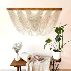 Extra Large Macrame Wall Hanging Boho Wall Decor for Living Room Woven Wall Decor Yarn Tapestry Wall Hanging Aesthetic Wall Decor Macrame Headboard (Type-1)