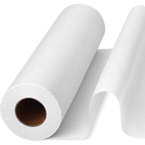 Heavy Weight White Iron-On Interfacing Fabric for Sewing, 11.8 Inch x 30.6 Yard Single-Sided Polyester Fabric for DIY Craft Supplies, Sewing, Shirt Plackets, Dresses, Collars