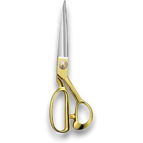 Heavy Duty Professional Tailor Scissors - Stainless Steel Precision Sewing Shears with Ergonomic Grip, 10.5 Inch (Yellow Gold)