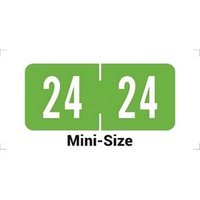 2025 Small Year Labels, Doctor Stuff 2025 Chart Stickers, Green Color Coded, Tab Products Style, USA Made Year Stickers for End Tab File Folders, 500/Roll, 1 Roll, 1/2" x 1-1/8"