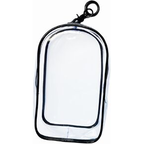 Clear Figure Display Bag with Keychain,Clear Keychain Pouch for Doll,Doll Display Carrying Zipper Case
