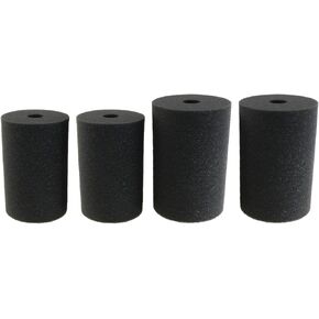 Heyous 4pcs 75/80mm قطرها الأسود الإسفنج Turner Foam PVC Pipe Flat Bottom Cup Fitting for Packaging Glass Carmics