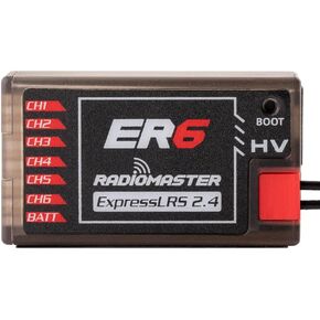 Radiomaster ER6 2.4G 6CH 100mw CRSF PWM Receiver for Fixed-Wing Aircraft