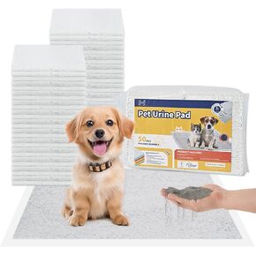 Puppy Pads,Pee Pads for Dogs 50 Count,Puppy Pee Pads with 5-Layer Leak-Proof Design,Small Disposable Dog Training Pads 22"x22" with Super Absorbent & Cat Litter for Dogs,Cats