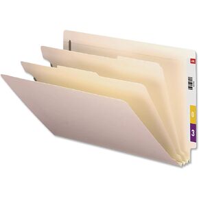 Universal 16151 Manila End Tab Folders with Full Cut, Legal, Six-Section (Box of 10)