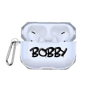 Graffiti Name Case For AirPods 2 Pro with Keychain Protective Personalised Clear Case Fits Pods 1 2 3 AP75