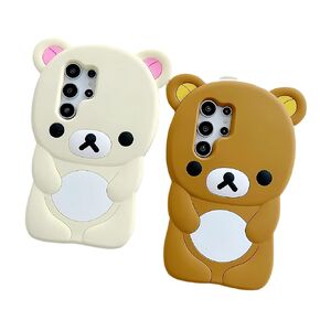 3D Bear Case For S25 ultra, Cute Bear S23 Case, Silicone Shock protective case, 3D Cartoon Kawaii Case For Samsung Galaxy S25 Ultra S24 S23 Plus S24 Ultra Soft Cover