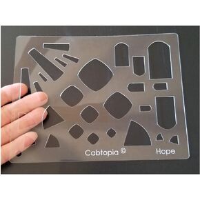 Cabtopia - Lapidary Jewelry Design Template Stencil"Hope"