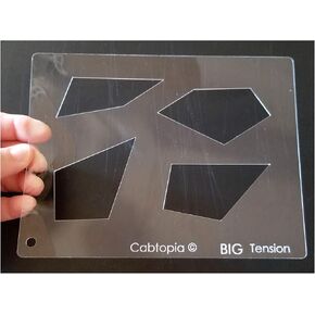 Cabtopia - Lapidary Jewelry Design Template Stencil"Big Tension"