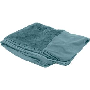 Furhaven Replacement Dog Bed Cover Plush & Suede Sofa-Style, Machine Washable - Deep Pool, Large