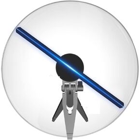 Holographic Fan, 3D Fan Hologram Projector 10.63in Remote Advertising Display Lights Mini Desktop Projector Power Supply Support Image Video,Enhanced Visual Clarity