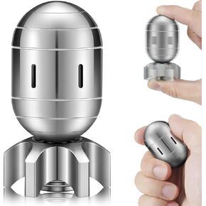 Metal Rocket Fidget Spinner Fingertip Toys, EDC Stress Anxiety Relief, 3 in 1 Metal Spinner, Office Table Gadgets Gifts for Adults Teens