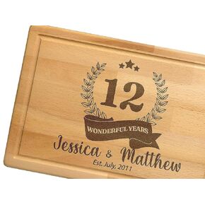 Personalized Cutting Board For Couple, Anniversary Gifts For Parents, Custom Year Cutting Board, 25th 50th Anniversary Gifts for Couple, Wedding, Housewarming, New Home, Bridal Shower Gifts