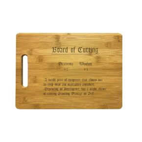D&D Roleplaying Board of Cutting Engraved Cutting Board - Bamboo - Nerdy Gifts Roleplay Cosplay Gift Dungeons Dragons