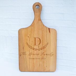 Customized Cutting Board Wedding Gift for the Couple | Personalized Housewarming gift for 2024 made from Walnut Wood with a Handle | Use as a Charcuterie Board (Medium, Walnut Wood)