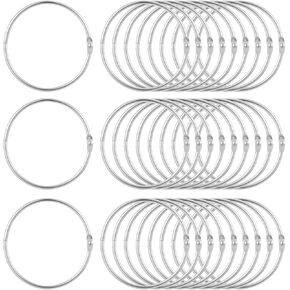 30 Pack Binder Rings 3 in Silver Loose Leaf Binder Ring, Small Book Rings Metal Rings for Index Cards, Notebook, Paper, Receipts Photos, DIY Crafts School Supplies