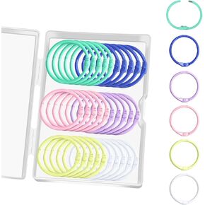 Bercoor 120 PCS Binder Rings 1 بوصة حلقات الكتب المعدنية لبطاقات الفهرس حلقات البطاقات التعليمية ، حلقات رابط أوراق فضفاضة صغيرة حلقات مفاتيح حلقات دفتر لمكتب المدرسة ، 20 لونًا
