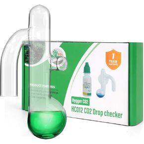 Nano Drop Checker with Solution for CO2 Aquarium, Glass Monitor CO2 System for Planted Aquarium Tank
