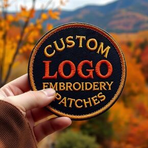 Custom Embroidered Patch | Iron-On, Sew-On, Hook and Loop Options | Add Your Logo, Image, or Text | Customized Embroidery Patch | Personalized Patches for Jackets, Hats, Backpacks