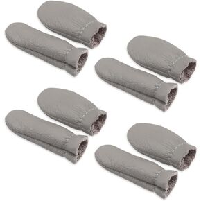 4 Pairs Leather Finger Cots Needle Felting Finger Protector Embroidery Crochet Protector Fingers Thumb Protection Thimble Guards Tools Needlework Handmaking Thimbles Pads for Hand Craft Sewing