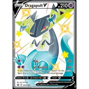 Pokemon - Dragapult V - SWSH096 - مصائر ساطع - ترويجي فني أسود نجم كامل