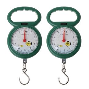 2 Pcs Hanging Scales 10kg Spring Scale Lightweight Pointer Parcel for Family Shopping Weight Fishing Portable Scale