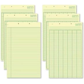 ABC Columnar Worksheets, Green-Tinted Paper, 8.5 x 14 inches, 12 Pads/50 Sheets, Pre-Punched (2)