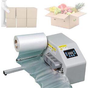 200W Automatic Air Cushion Machine, Portable Air Cushion Packaging Machine, Speed ​​16m/min, Speed/Temperature/Air Volume Adjustable, for Bubble Film Air Bag Packaging