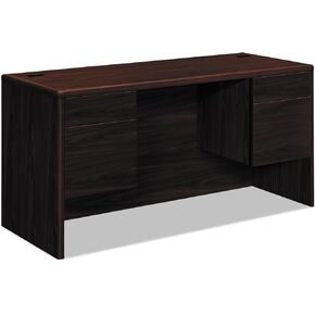 HON 10765NN 10700 Kneespace Credenza, 3/4 Height Pedestals, 60w x 24d x 29 1/2h, Mahogany