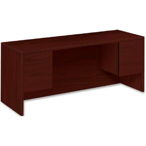 HON 10543NN 10500 Series Kneespace Credenza with 3/4-Height Pedestals, 72w x 24d, Mahogany
