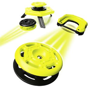 Fat Brain Toys Magshuto Mag-Kit Series 1 Quick Circuit Yellow and Black, Magnetic Trick Shot System, Open-Ended Disc-Launching Skill Challenge for Ages 6 and Up